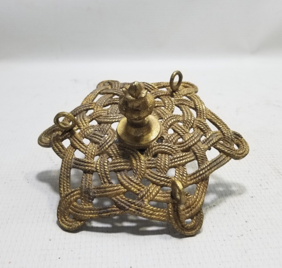 OSMANLI DÖNEMİ KABARTMA İŞÇİLİKLİ SÜLEYMANİYE YAPIMI KANDİL - MUMLUK ASKISI