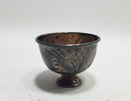 OSMANLI DÖNEMİ TUĞRALI GÜMÜŞ FİNCAN ZARFI