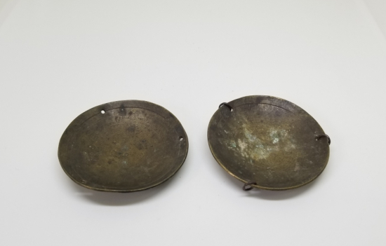 OSMANLI DÖNEMİ BRONZ ECZACI - ŞİFACI ÖLÇEK TERAZİSİ KEFELERİ