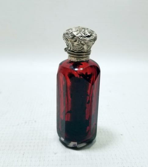 GÜMÜŞ KAPAKLI OSMANLI DÖNEMİ NADİR PARFÜM - KOKU ŞİŞESİ