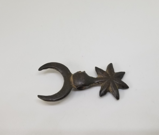 BRONZDAN MAMUL OSMANLI DÖNEMİ AY YILDIZ FİGÜRLÜ NADİR AKINCI KOŞUM TAKIMI PARÇASI