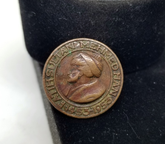 İSTANBUL'UN FETHİNİN 500. YILI ANISINA BASTIRILMIŞ FATİH SULTAN MEHMED GÖRSELLİ MADALYON