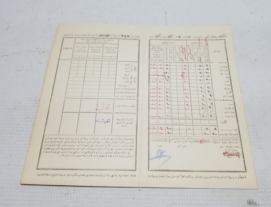 OSMANLI DÖNEMİ NADİR ÖĞRENCİ KARNESİ