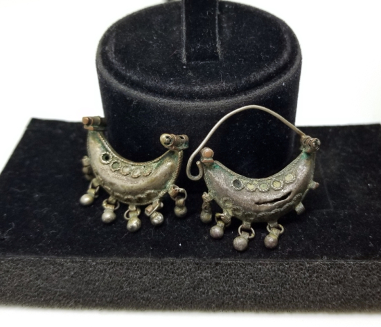 OSMANLI DÖNEMİ NADİR ERMENİ GÜMÜŞ KÜPE