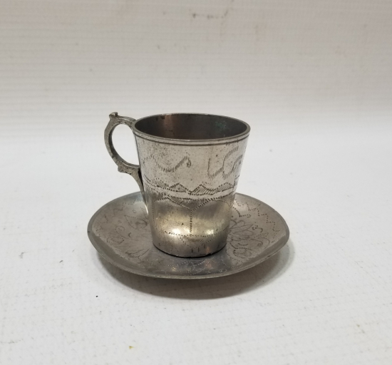 ÇİNTEMANİ İŞÇİLİKLİ HİCAZ HATIRASI ANTİKA KAHVE FİNCANI