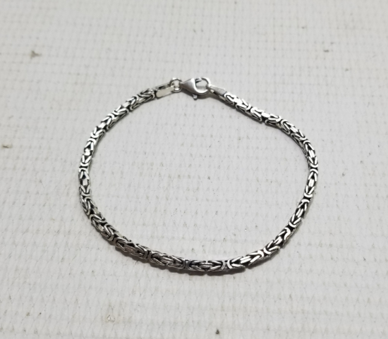 ÖZEL YAPIM KRAL ZİNCİRİ GÜMÜŞ BİLEKLİK