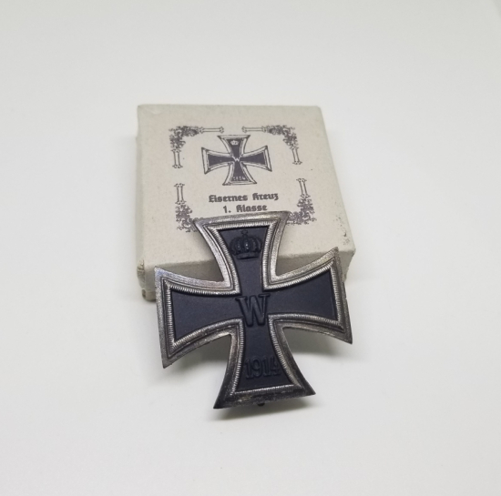 ORİJİNAL KUTUSUNDA ÇOK NADİR 1. DÜNYA SAVAŞI DÖNEMİ 1. DERECE DEMİR HAÇ NİŞANI