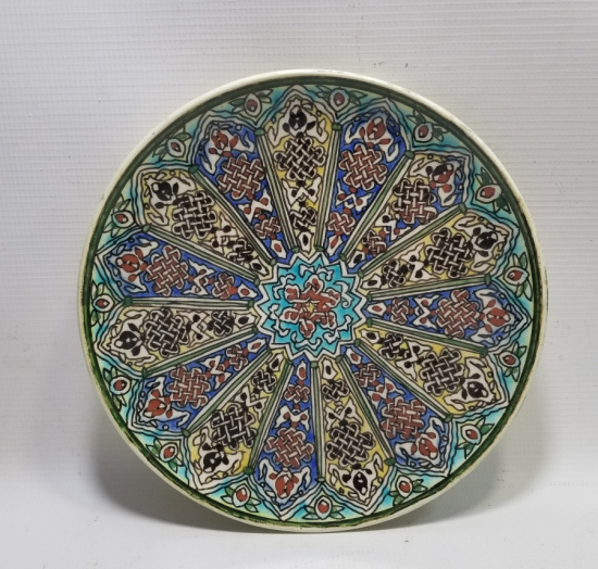 USTA İMZALI EL BOYAMA ANTİKA KÜTAHYA DUVAR TABAĞI