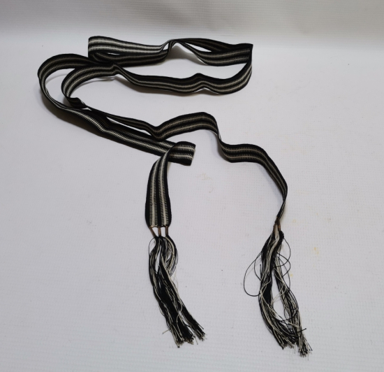 UÇLARI SIRMA İŞÇİLİKLİ OSMANLI DÖNEMİ EL DOKUMA KUŞAK