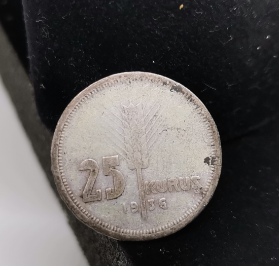1936 YILI GÜMÜŞ 25 KURUŞ