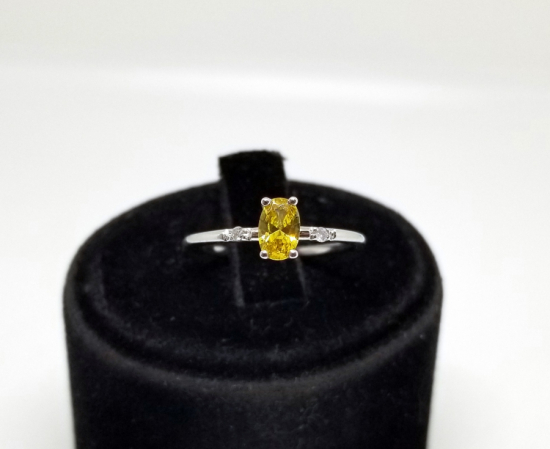 SİTRİN VE PIRLANTA TAŞLI ÖZEL YAPIM YÜZÜK