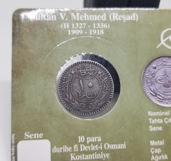 MEHMED REŞAD HAN DÖNEMİ KAPAMASINDA NİKEL 10 PARA