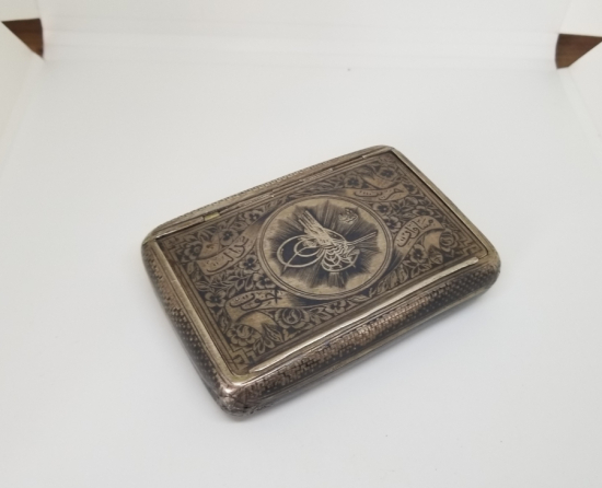 ÜZERİ OSMANLICA YAZILI VE TUĞRALI VAN DAMGALI GÜMÜŞ SİGARA TABAKASI