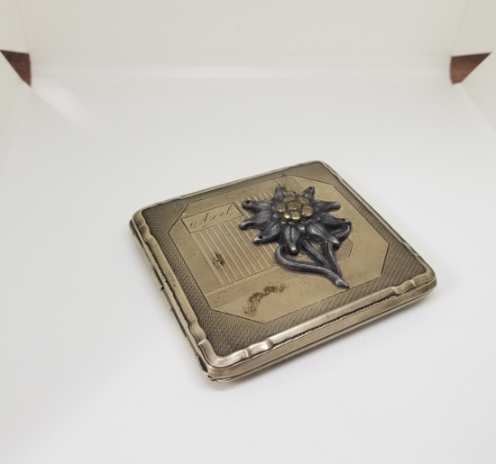 2. DÜNYA SAVAŞI DÖNEMİ ALMAN DAĞ BİRLİĞİ ARMALI SUBAY SİGARA TABAKASI