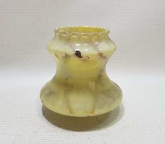 BALGAMLI FORM OSMANLI DÖNEMİ NADİR GAZ LAMBASI FANUSU