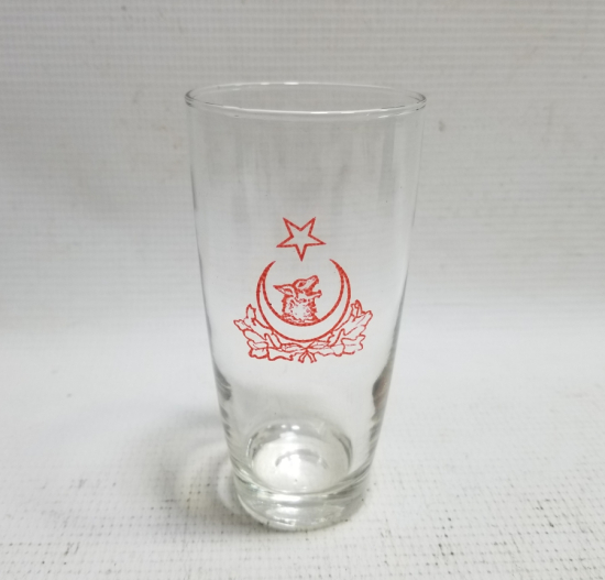 CUMHURİYET BAŞLARI ÇOK NADİR ÜZERİ BOZKURT VE AY YILDIZLI BARDAK