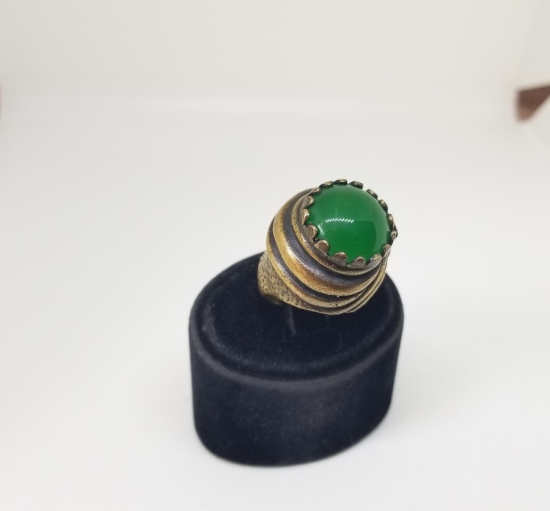 DERVİŞ SARIĞI FORMUNDA YAPILMIŞ ANTİKA YÜZÜK