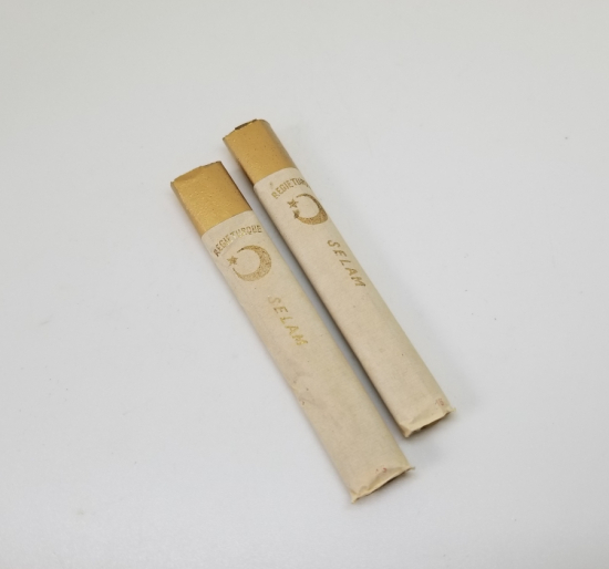 OSMANLI DÖNEMİ ALTIN VARAKLI KAĞITLI 2 ADET SİGARA