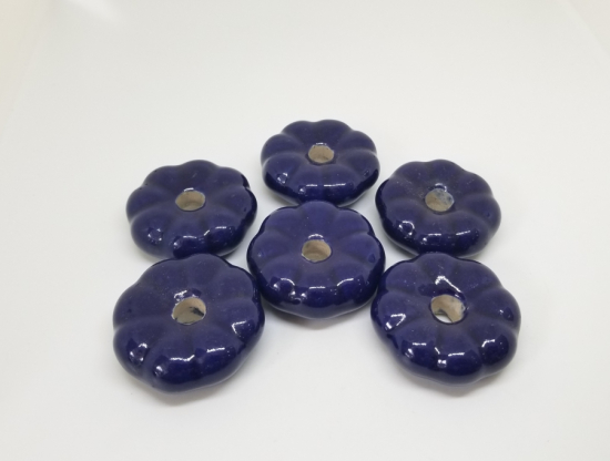 ÜZERİ EL BOYAMA OSMANLI DÖNEMİ PORSELEN ÇEKMECE KULPLARI LOTU