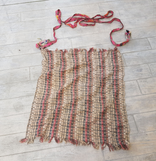 OSMANLI DÖNEMİ EL DOKUMA TÜRKMEN İŞİ BONCUKLU BEBEK ARKALIĞI - KUNDAK