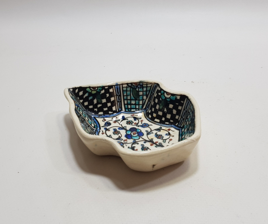 KÜTAHYA İŞİ RUMİ FORMLU EL BOYAMA ANTİKA İKRAMLIK