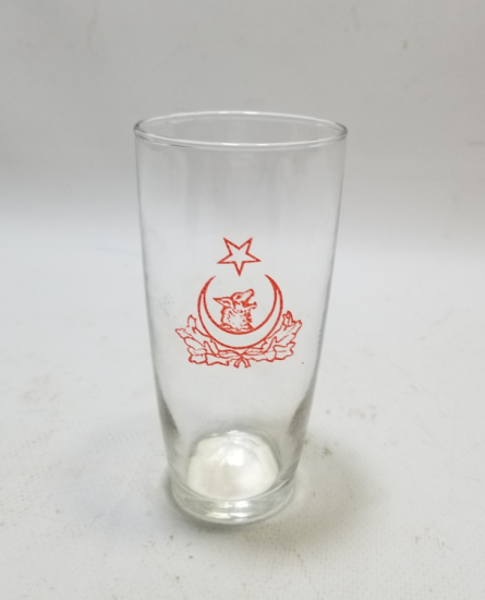 CUMHURİYET BAŞLARI ÇOK NADİR ÜZERİ BOZKURT VE AY YILDIZLI BARDAK