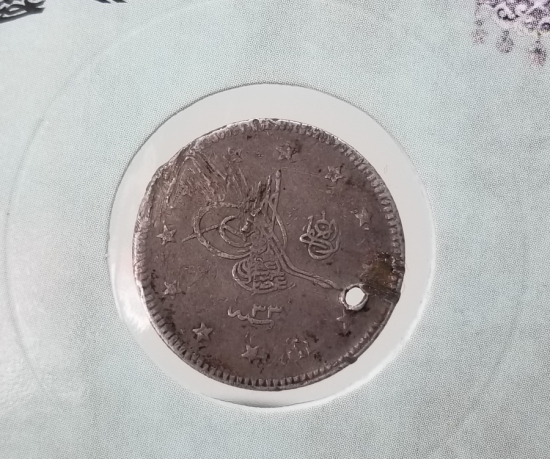 SULTAN ABDÜLHAMİD DÖNEMİ GÜMÜŞ 2 KURUŞ MECİDİYE