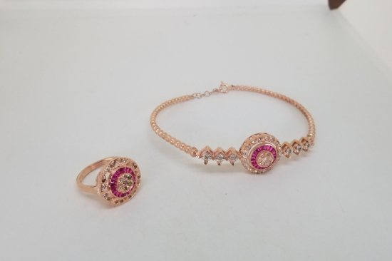 YAKUT TAŞLI ÖZEL YAPIM YÜZÜK BİLEKLİK TAKIMI