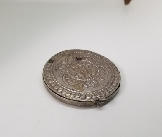 KABARTMA İŞÇİLİKLİ OSMANLI DÖNEMİ KAPAKLI CEP AYNASI