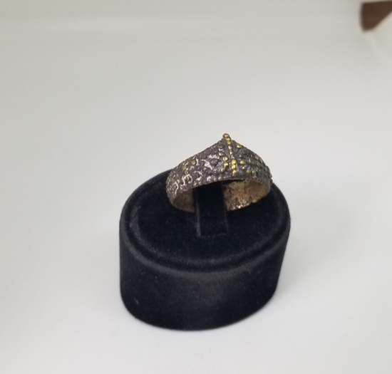 KABARTMA İŞÇİLİKLİ OSMANLI DÖNEMİ BRONZ ZİHGİR - OKÇU YÜZÜĞÜ