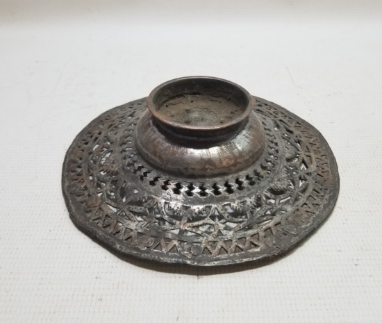 TESTERE İŞÇİLİKLİ OSMANLI DÖNEMİ NADİR TİPTE İBRİK LENGER SÜZGECİ