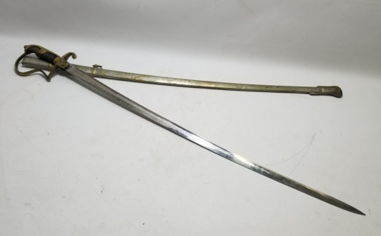 CUMHURİYET BAŞLARI BOYNUZ SAPLI SÜVARİ SUBAY KILICI