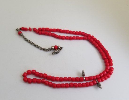 MERCAN TAŞINDAN MAMUL ANTİKA NAMAZ TESPİHİ