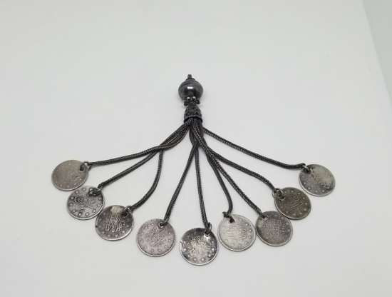 OSMANLI PARALI GÜMÜŞ TESPİH PÜSKÜLÜ