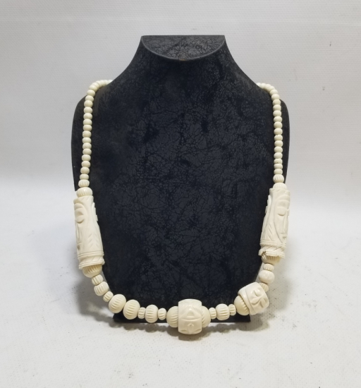 UZAKDOĞU YAPIMI ANTİKA KEMİK GERDANLIK