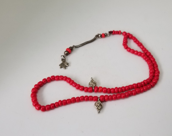 MERCAN TAŞINDAN MAMUL ANTİKA NAMAZ TESPİHİ