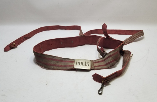 GÜMÜŞ SIRMA İŞÇİLİKLİ CUMHURİYET BAŞLARI TAM TAKIM POLİS KOMİSER KEMERİ