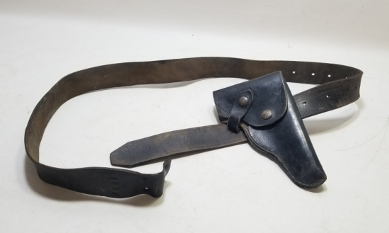 ÜZERİ OSMANLICA YAZILI ÇOK NADİR OSMANLI SUBAY TABANCA KILIFI VE KEMERİ