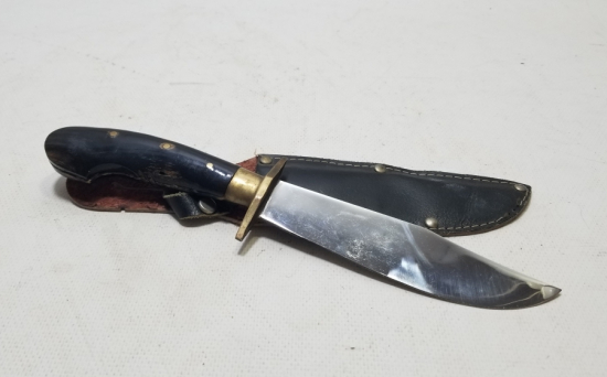 ORİJİNAL KININDA BOYNUZ SAPLI ANTİKA BURSA YAPIMI AVCI BIÇAĞI