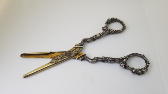 ÜZERİ ALTIN VERMEYLİ OSMANLI DÖNEMİ NADİR GÜMÜŞ MAKAS