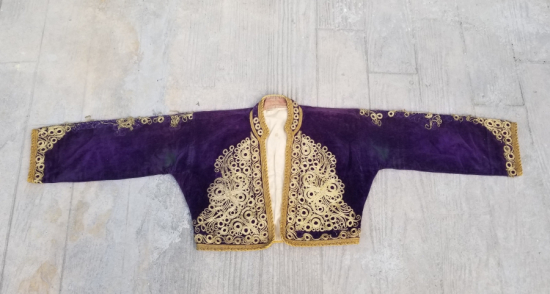 OSMANLI DÖNEMİ SIRMA İŞÇİLİKLİ KADİFE CEPKEN