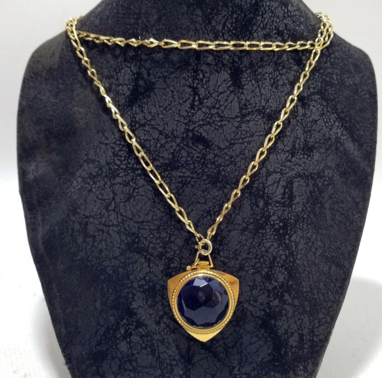 SOVYET RUSYA YAPIMI ALTIN KAPLAMA KURMALI KOLYE SAAT