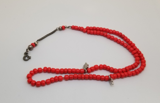 MERCAN TAŞINDAN MAMUL ANTİKA NAMAZ TESPİHİ