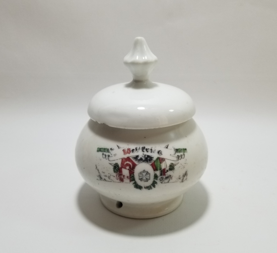 1. DÜNYA SAVAŞI DÖNEMİ ÜÇLÜ İTTİFAK KAPAKLI PORSELEN MACUNLUK