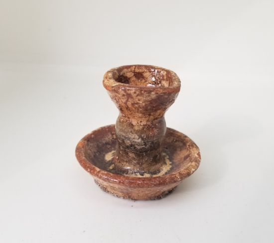 OSMANLI DÖNEMİ EL YAPIMI ADA İŞİ SIRLI MİNYATÜR MUMLUK