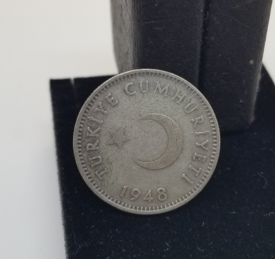 1948 YILI GÜMÜŞ 1 LİRA - TÜRKİYE CUMHURİYETİ'NİN TEDAVULDEKİ SON GÜMÜŞ PARASI