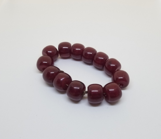 OSMANLI DÖNEMİ İÇLERİ HARELİ SIKMA KEHRİBAR TESPİH TANELERİ