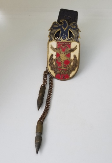 ÜZERİ MİNE İŞÇİLİKLİ ANTİKA ASKERİ KOKART