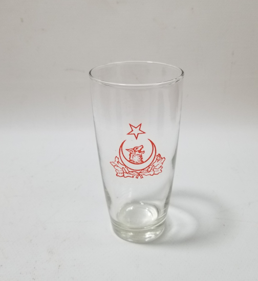 CUMHURİYET BAŞLARI ÇOK NADİR ÜZERİ BOZKURT VE AY YILDIZLI BARDAK