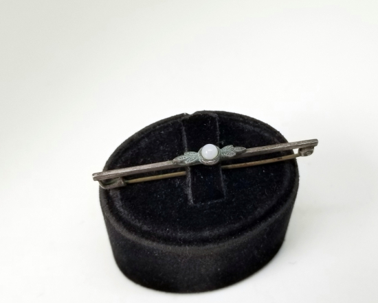 ÖZEL YAPIM ANTİKA AY TAŞI BROŞ